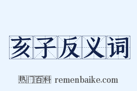 亥子反义词是什么意思的图片